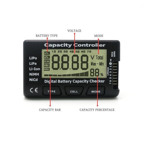 Універсальний цифровий монітор акумуляторів RC до 7 комірок CellMeter з РК-дисплеєм Li06018 фото