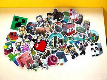 Коллекция из 50 наклеек Minecraft с героями и элементами игры BG1770 фото