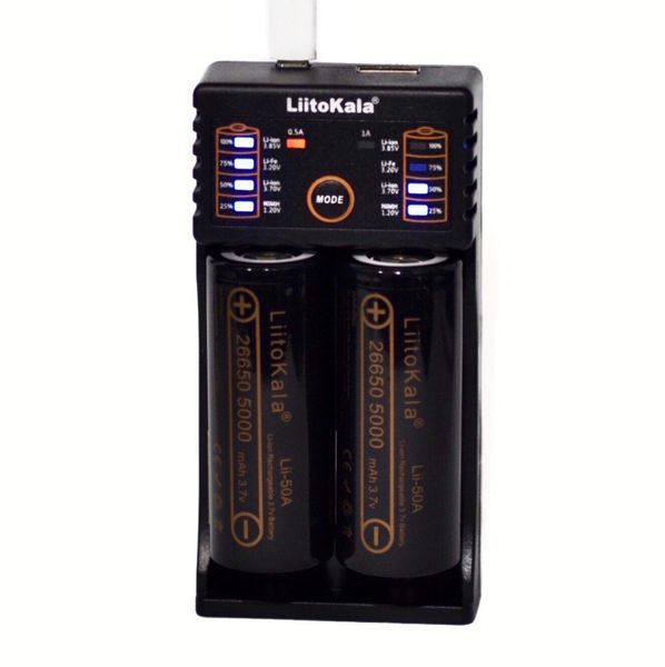 Інтелектуальний зарядний пристрій LiitoKala Lii-202 на 2 канали з USB Type-C Li06002 фото