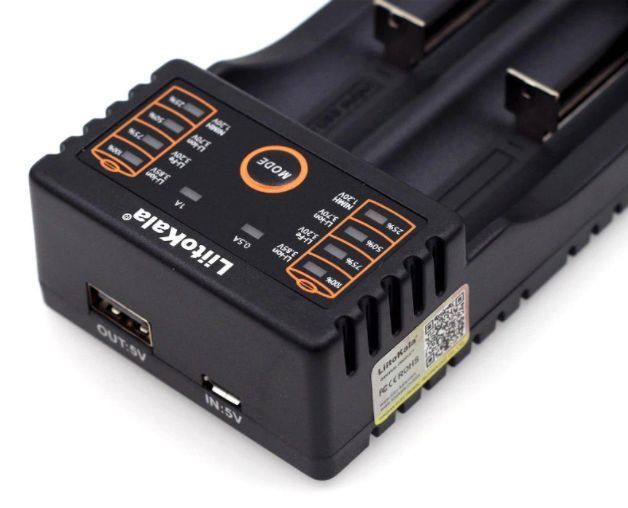 Інтелектуальний зарядний пристрій LiitoKala Lii-202 на 2 канали з USB Type-C Li06002 фото