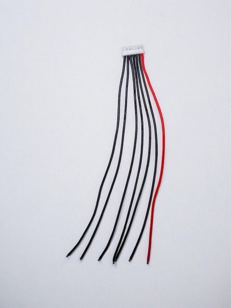 Кабель балансировочный JST-XH на 6 ячеек 30 см с силиконом 22AWG E08061 фото