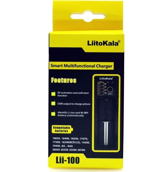 Зарядное устройство Liitokala Lii-100 с функцией павербанка для AA AAA 18650 26650 Li06001 фото