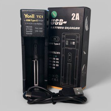 Зарядное устройство Yonii TC1 для литий-ионных аккумуляторов 1 слот USB Type-C Li06013 фото