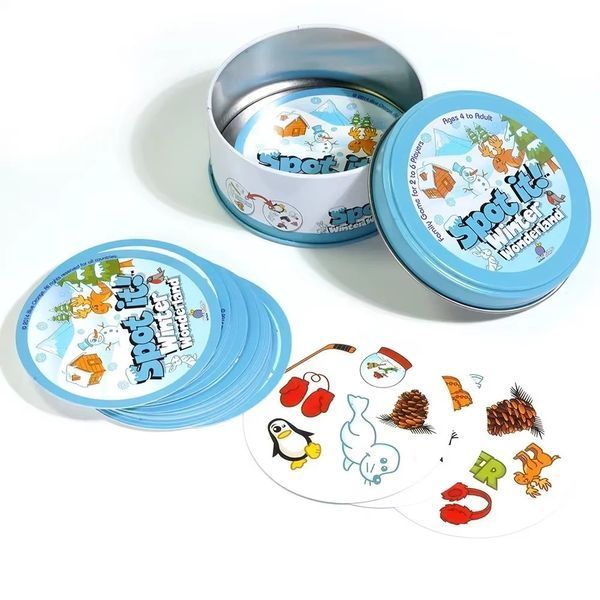 Игровой набор Dobble Winter Wonderland для детей 6+ карточная игра обучающая английскому BG1739 фото