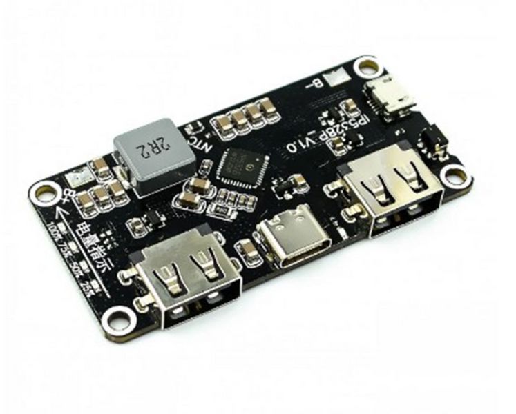 Модуль для сборки павербанка с поддержкой быстрой зарядки USB Type-C QC3.0 Li-ion E08004 фото