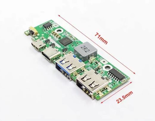 Модуль быстрой зарядки для павербанка Li-ion SW6124 с 2 USB и Type-C E08005 фото