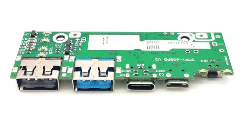 Модуль быстрой зарядки для павербанка Li-ion SW6124 с 2 USB и Type-C E08005 фото