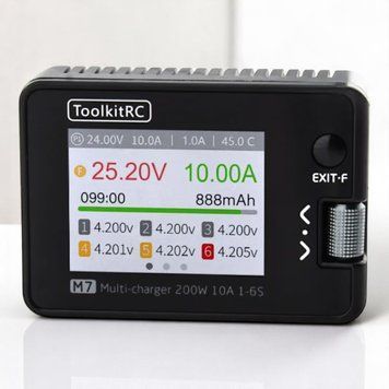 Компактное зарядное устройство ToolkitRC M7 для FPV Аккумуляторов Квадрокоптеров 200Вт Li06015 фото