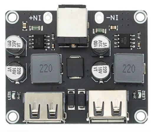 Модуль DC-преобразователя с функцией быстрой зарядки 2 USB для павербанка 6-32В E08010 фото