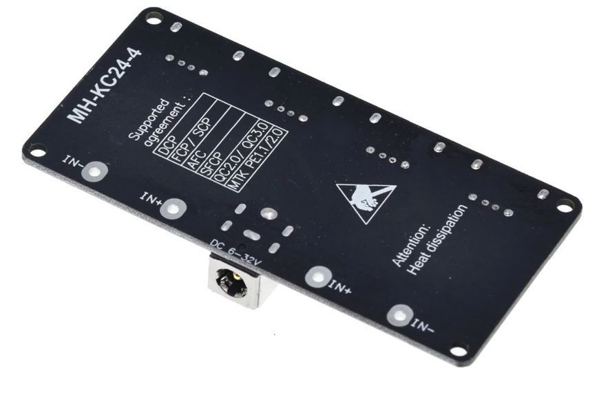 Модуль питания с функцией быстрой зарядки 4 USB и type C 5-12V для павербанка E08011 фото