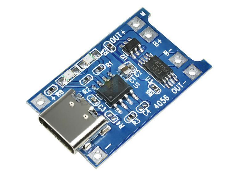 Модуль заряджання для Li-ion акумуляторів з USB Type-C та захистом E08012 фото