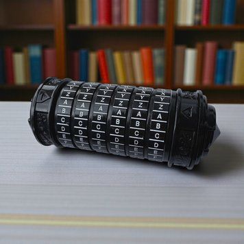 Металлический Криптекс с буквенным кодом Черный необычный подарок K04044 фото