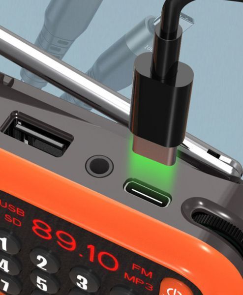 Портативний FM радіоприймач Pobuze A20 з акумулятором 18650 та USB Type-C H12021 фото
