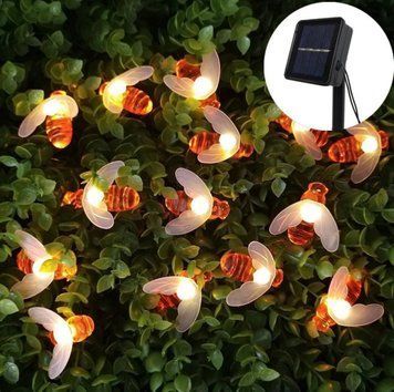 Уличная LED гирлянда Пчелки на солнечной батарее 7 метров G03078 фото