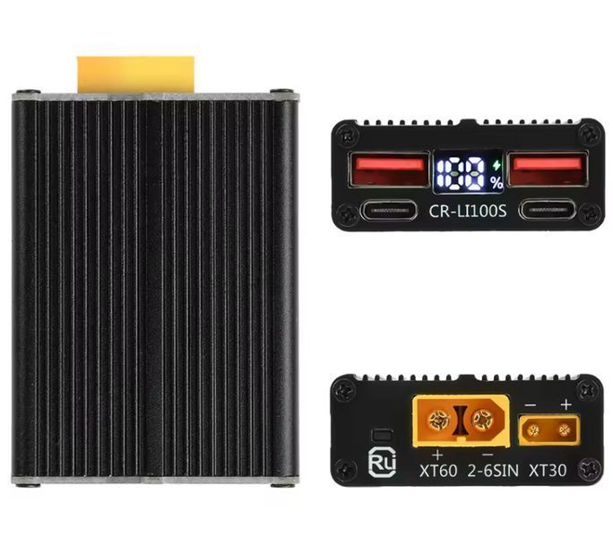 Плата повербанка в корпусе 100W Li-ion LiFePO4 Li-Pol 2s-7s с разъемами XT30 XT60 E08096 фото