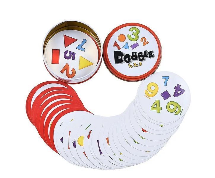 Dobble Shapes&Numbers карточная игра для изучения английского языка детьми 6 лет BG1721 фото