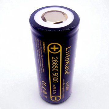 Аккумулятор литий-ионный 26650 Lii-50A 5000mAh LiitoKala с плоским плюсом без защиты B01004 фото