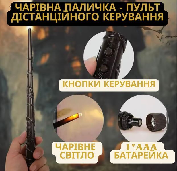 Набір літаючих світлодіодних свічок з пультом чарівної палички 10 шт P13076 фото