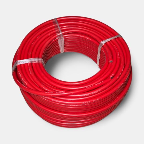 Силиконовый гибкий провод 6AWG 16 мм2 луженый красного цвета EM18025 фото