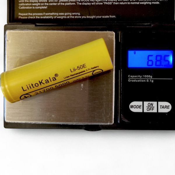 Литий-ионный аккумулятор 21700 Lii-50E LIITOKALA 5000mAh плоский плюс без защиты B01007 фото