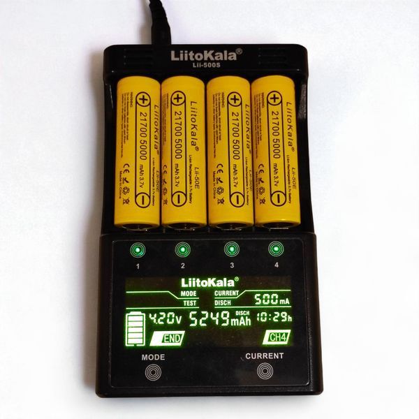 Литий-ионный аккумулятор 21700 Lii-50E LIITOKALA 5000mAh плоский плюс без защиты B01007 фото