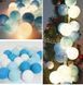 Бавовняна гірлянда Тайські кульки з LED підсвіткою 3 метри рожевий мікс G03073 фото 9