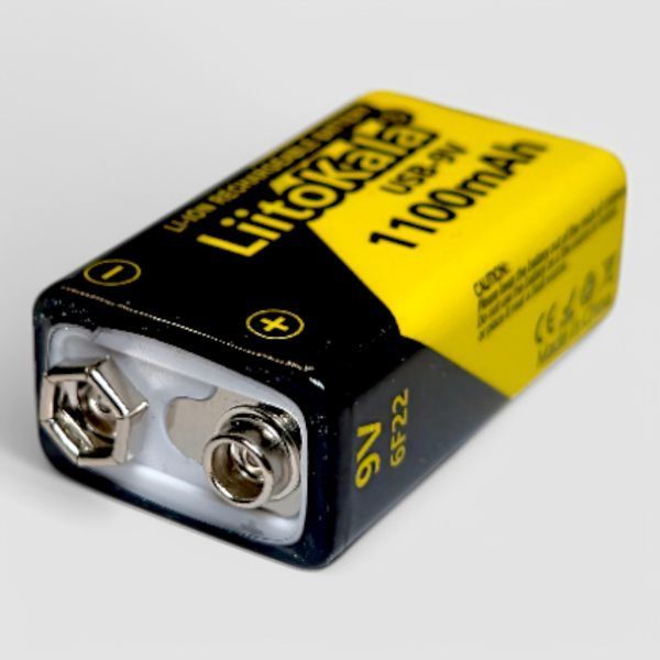 Літій-іонний акумулятор LiitoKala Крона 9V 1100мАг з USB Type-C зарядкою B01028 фото