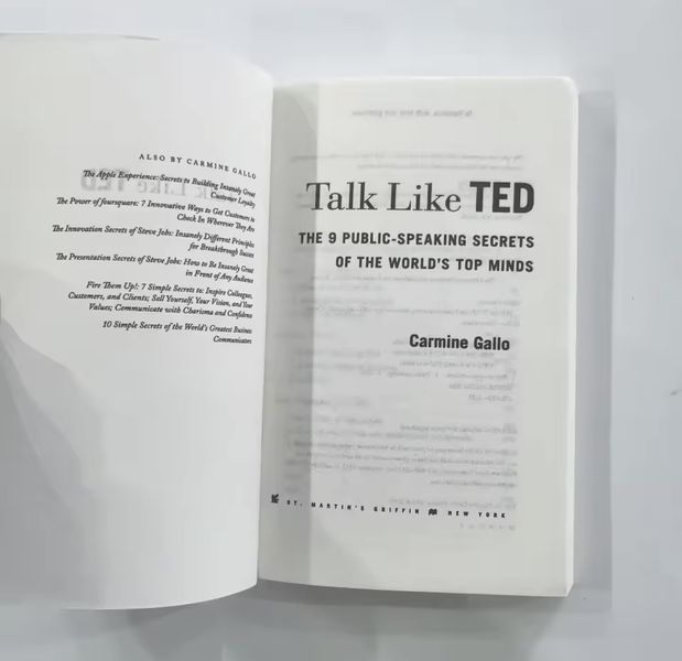 Книга по ораторскому мастерству Кармайна Галло Talk Like TED на английском языке BG1783 фото