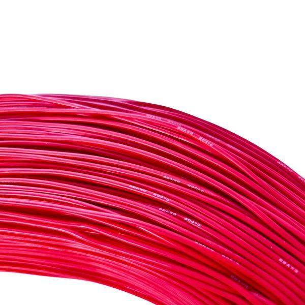 Силіконовий гнучкий дріт 22 AWG 0.33 кв мм червоний EM18031 фото