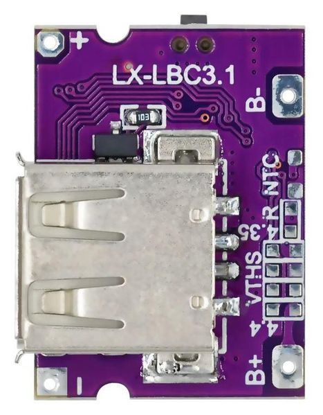 Модуль заряджання Li-ion акумуляторів з USB Type-C 5В 3,1А для збірки powerbank E08046 фото