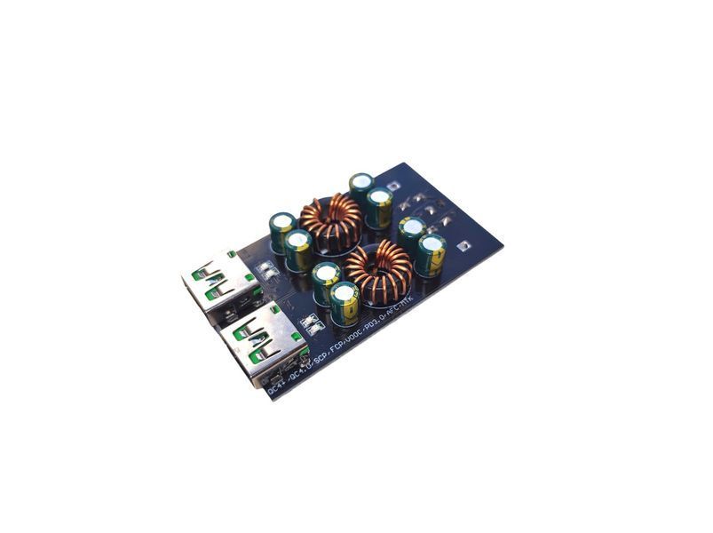 Модуль зарядки с поддержкой QC PD 24W 60W с 2 USB и Type-C выходами E08076 фото