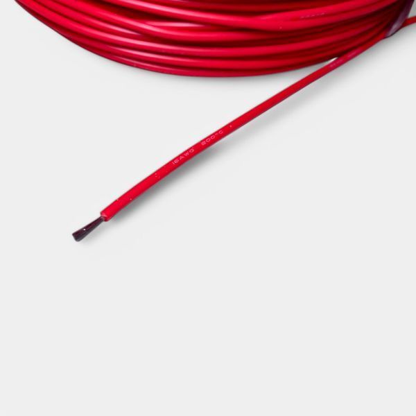 Силиконовый медный провод 16 AWG гибкий 1.27 мм&sup2; красный EM18029 фото