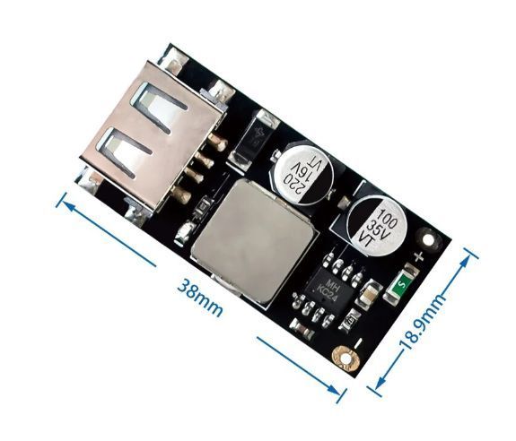 Модуль быстрой зарядки DC 1 USB QC3.0 Powerbank преобразователь 5-12V E08049 фото