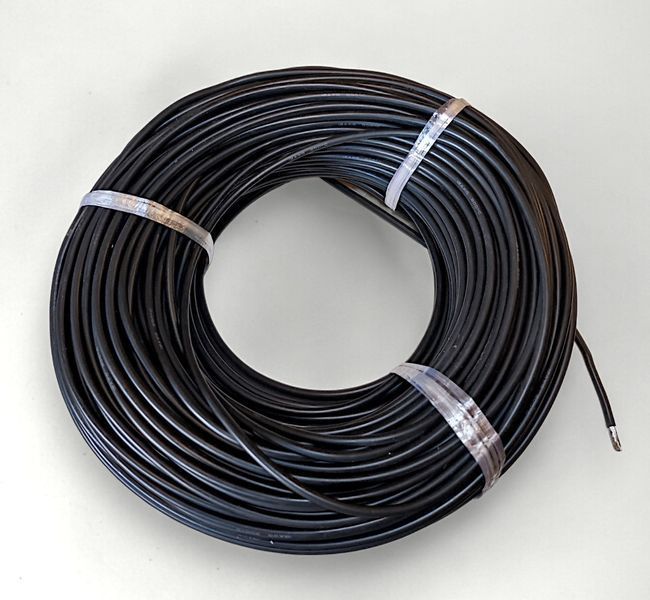 Силиконовый гибкий провод 12 AWG 3.4 кв мм черный EM18028 фото