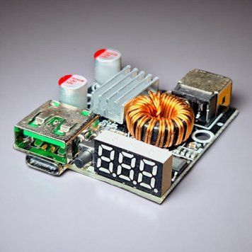 Преобразователь напряжения 60 Вт для быстрой зарядки USB Type-C E08009 фото