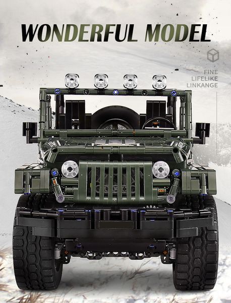 Радіокерований конструктор Jeep Wrangler 2096 деталей Mould King TS19008 фото