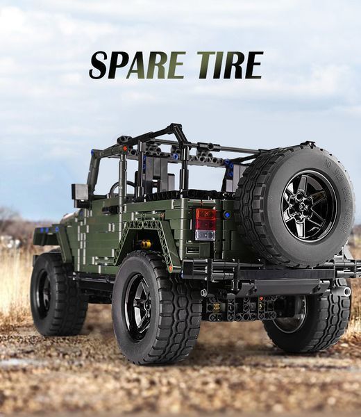 Радіокерований конструктор Jeep Wrangler 2096 деталей Mould King TS19008 фото