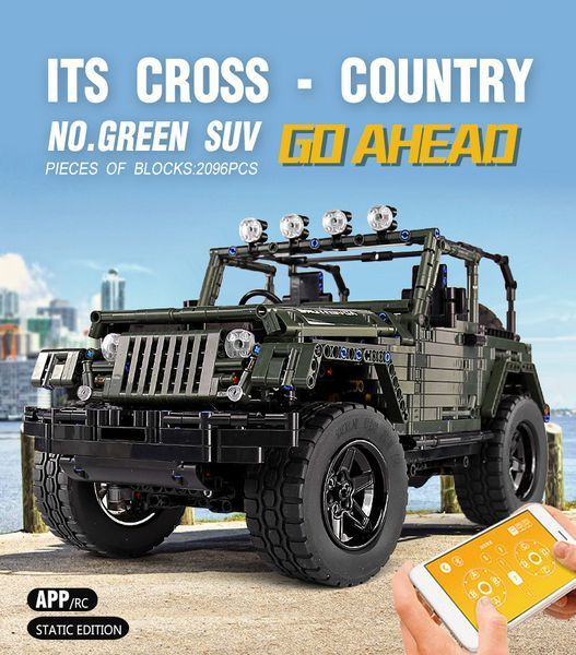 Радіокерований конструктор Jeep Wrangler 2096 деталей Mould King TS19008 фото