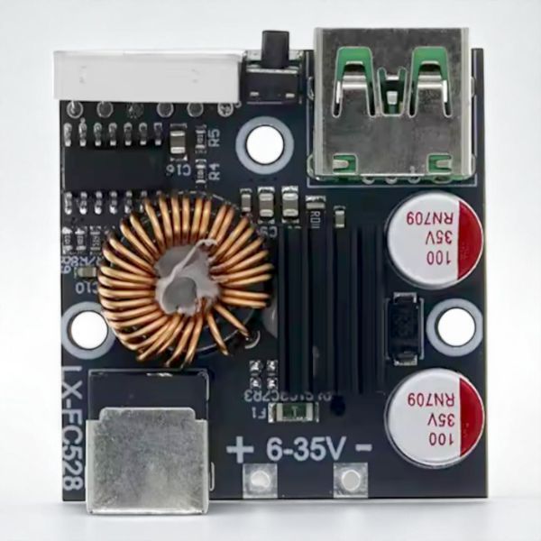 Преобразователь напряжения 60 Вт для быстрой зарядки USB Type-C E08009 фото