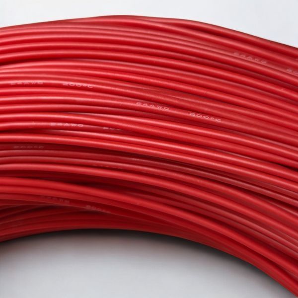 Супергнучкий силіконовий провід 24 AWG червоний 0.21 кв мм EM18068 фото