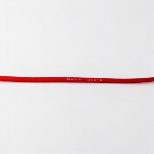 Провод силиконовый 18 awg кабель 0,75mm&sup2; луженый многожильный красный EM18066 фото