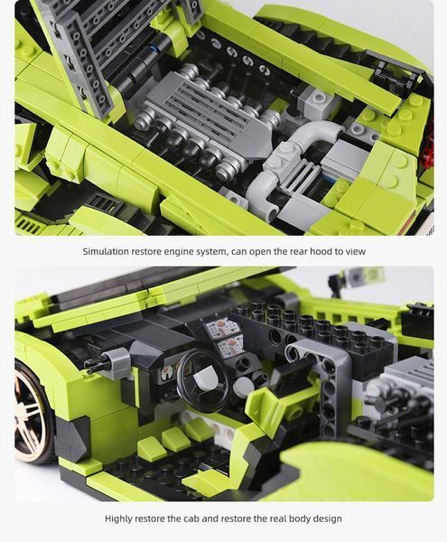 Модель спортивного автомобіля Lamborghini Mould King конструктор для складання 1133 деталей TS19009 фото