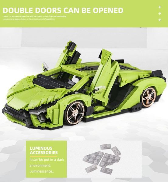 Модель спортивного автомобіля Lamborghini Mould King конструктор для складання 1133 деталей TS19009 фото