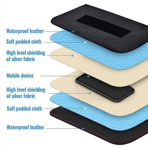 Захисний чохол Фарадея для телефону та ключів - блокувальник GSM/NFC/Bluetooth/Wi-Fi N1616 фото