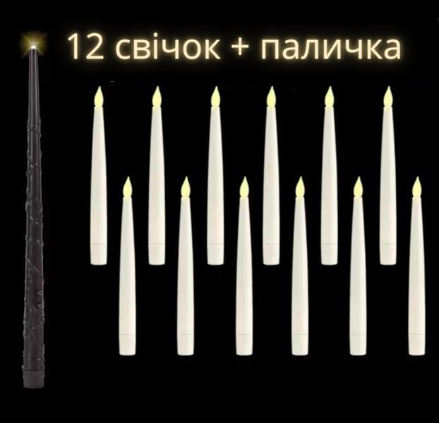 Cвічки з ефектом левітації набір 12 шт із чарівною паличкою Гаррі Поттер P13043K фото