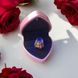 Подарочная коробочка с LED подсветкой для кольца в форме сердца розовая P13026 фото 5