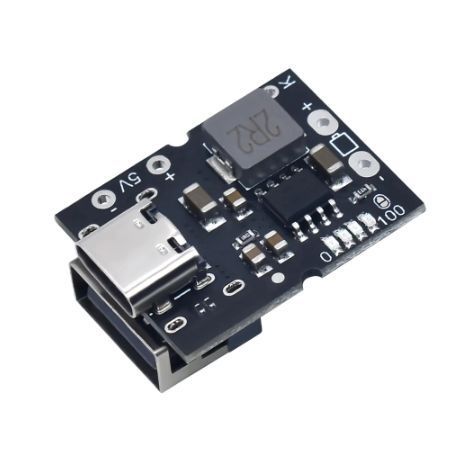 Модуль зарядного устройства Powerbank USB Type-C 5V 2A для Li-ion аккумуляторов с индикатором зарядки E08065 фото