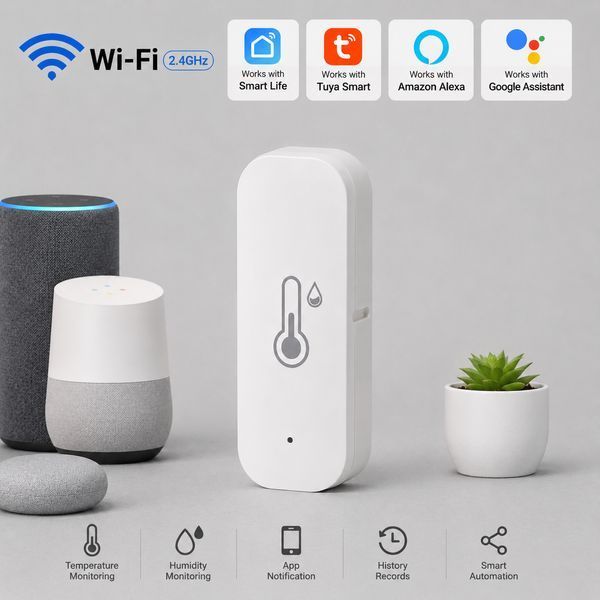 WiFi сенсор температури та вологості Tuya Smart Life для домашнього контролю SH21002 фото