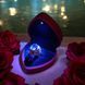 Подарункова скринька для кільця у формі серця з LED підсвіткою червона P13021 фото 4