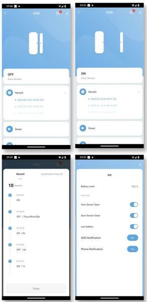 Розумний бездротовий Wi-Fi датчик відкриття дверей і вікон Tuya Smart Life D06 SH21004 фото